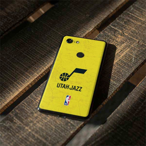 NBA Utah Jazz Yellow Texture Google Pixel 3 Skin